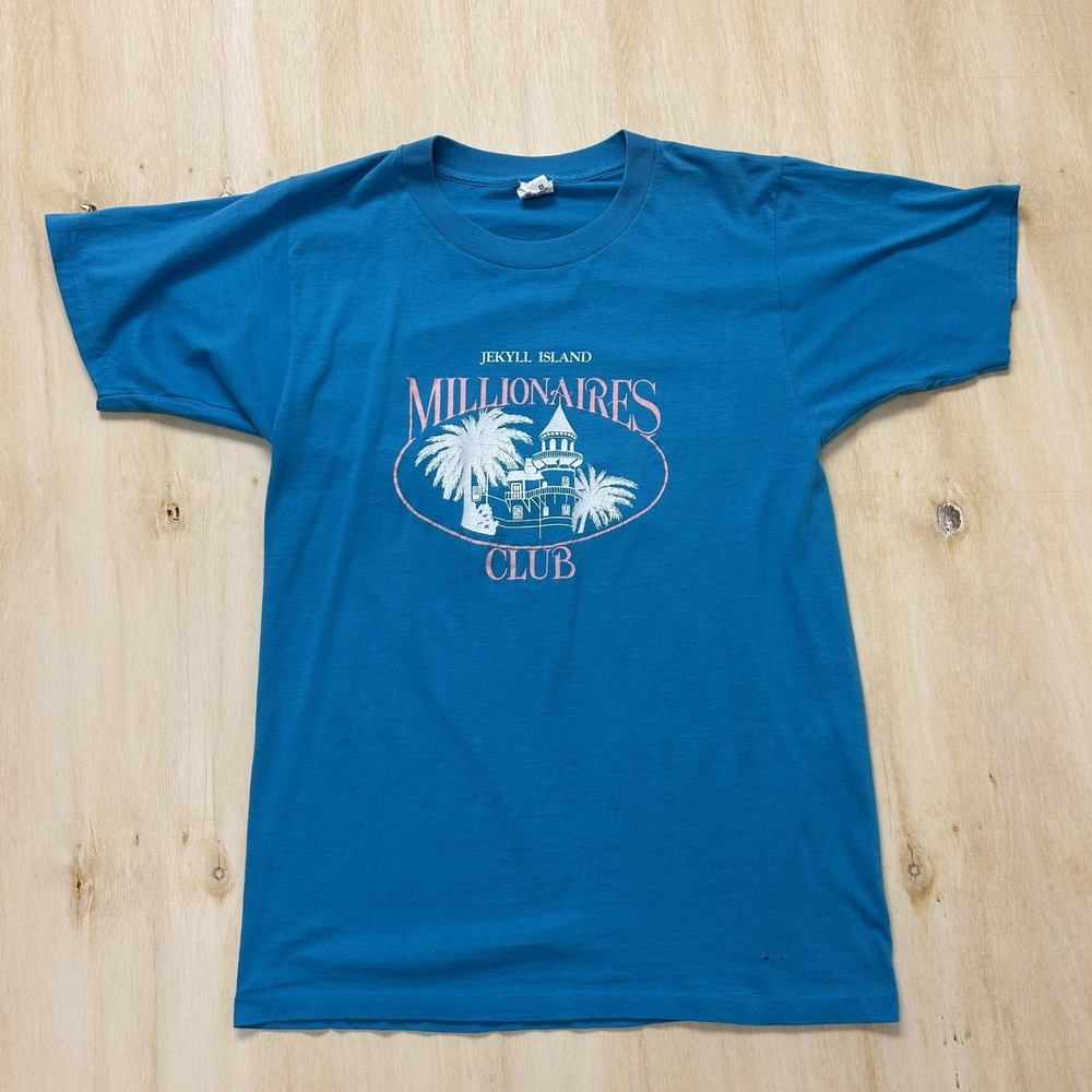 Vintage Jekyll Island Millionaires Club America Project Shirt Men XL Blue TShirt
